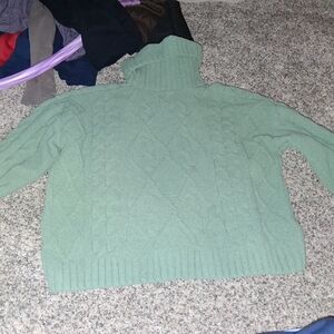 Hippie Rose Sage Green Textured Sweater